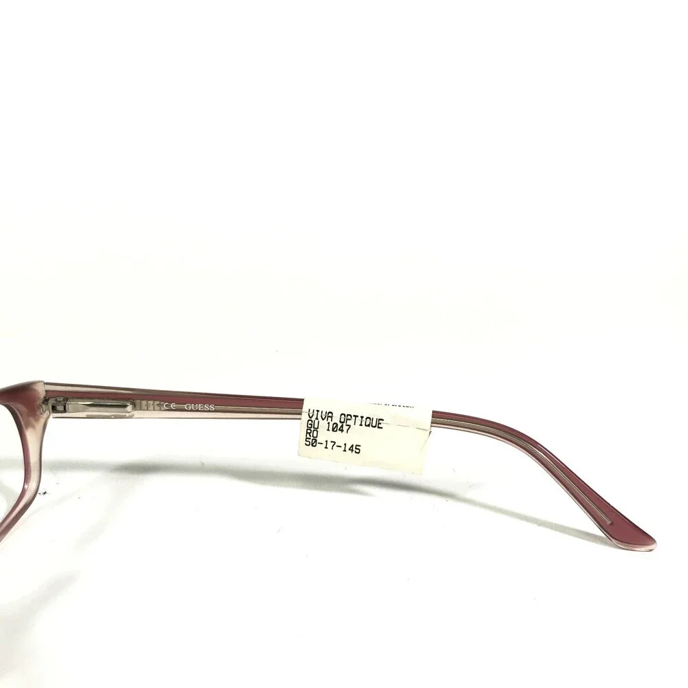 Guess Eyeglasses Frames GU1047 RO Pink Rectangular Full Rim 50-17-145